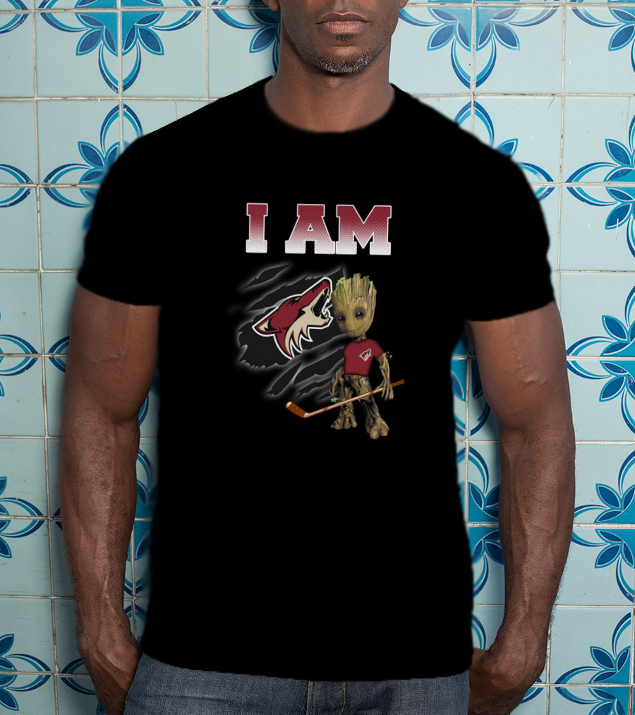 I Am Arizona Coyotes Groot Hockey Fan T-Shirt