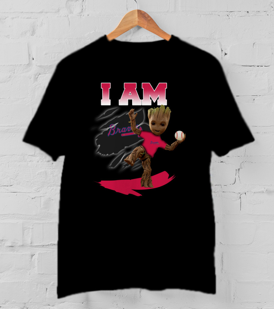 I Am Braves Groot Baseball Fan T-Shirt
