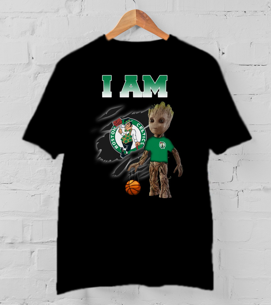 I Am Boston Celtics Groot Basketball Fan T-Shirt
