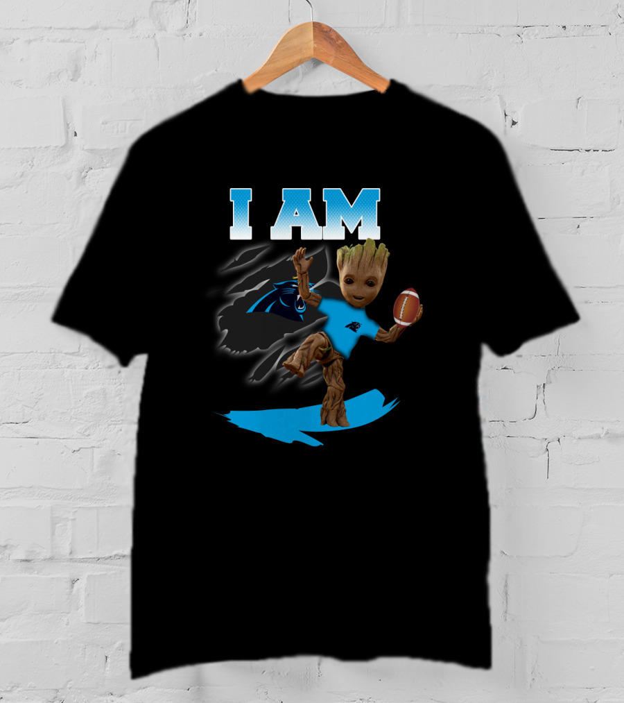 I Am Carolina Panthers Groot Football Fan T-Shirt
