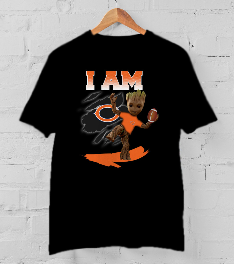 I Am Chicago Bears Groot Football Fan T-Shirt