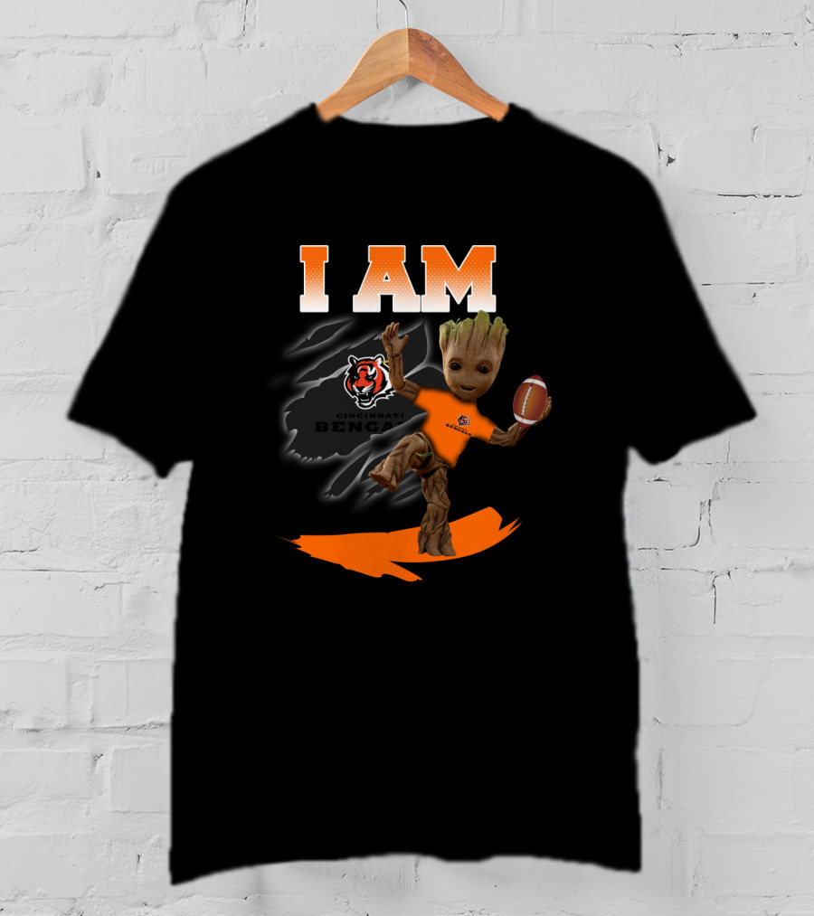 I Am Cincinnati Bengals Groot Football Fans T-Shirt