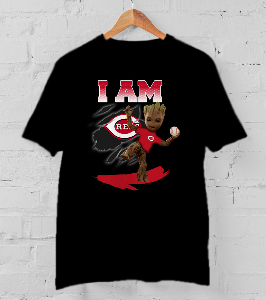 I Am Cincinnati Reds Groot Baseball Fan T-Shirt