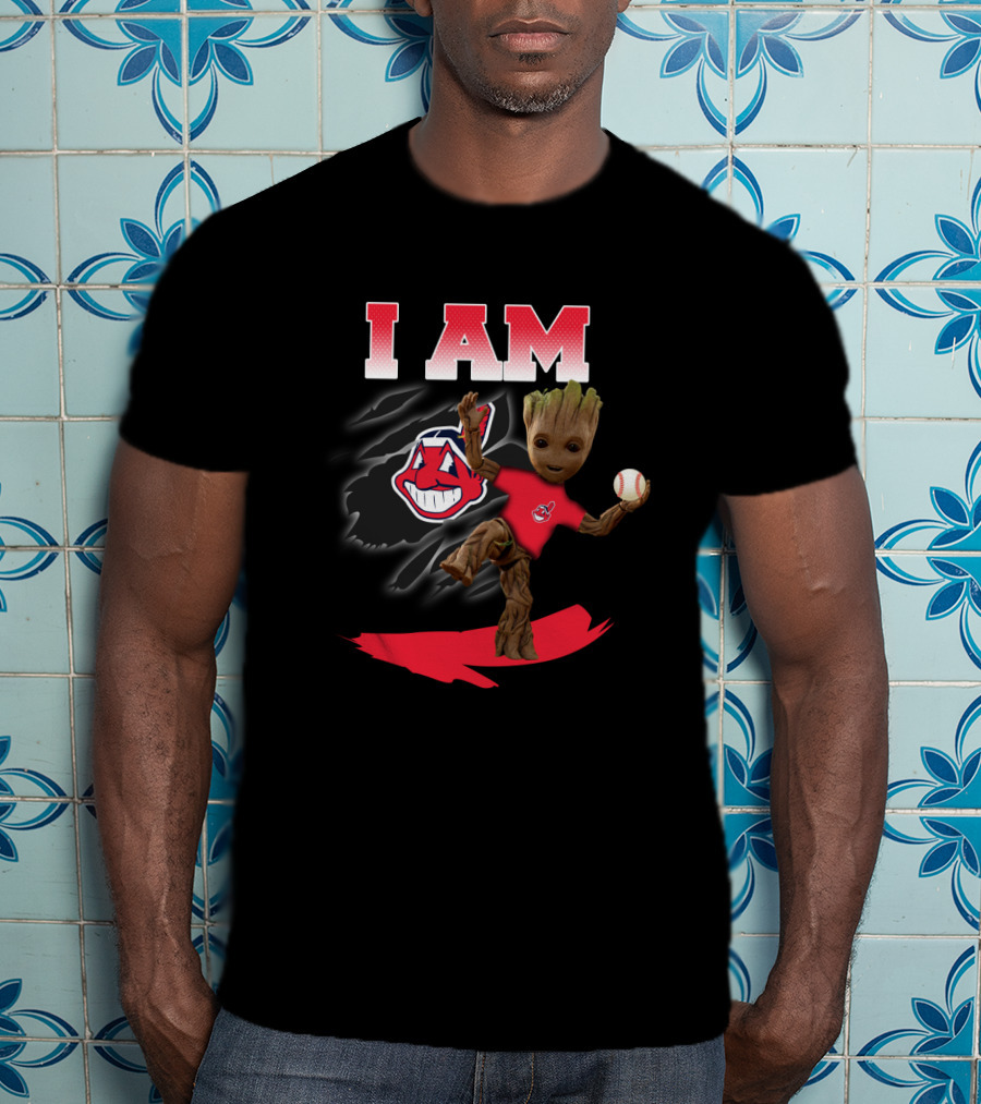 I Am Cleveland-Indians Groot Baseball Fan Enthusiast T-Shirt