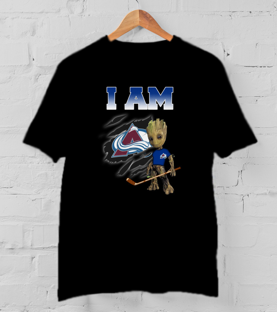 I Am Colorado Avalanche Groot Hockey Fan T-Shirt