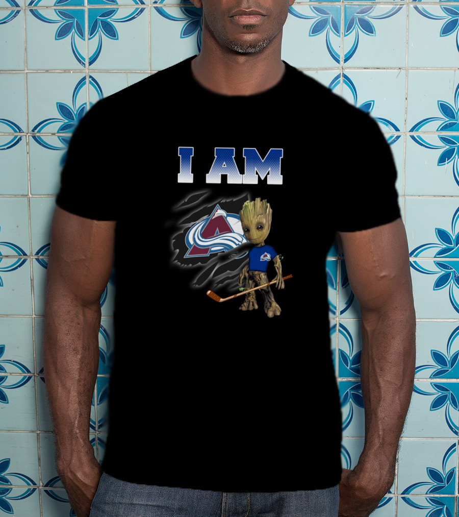 I Am Colorado Avalanche Groot Hockey Fan T-Shirt