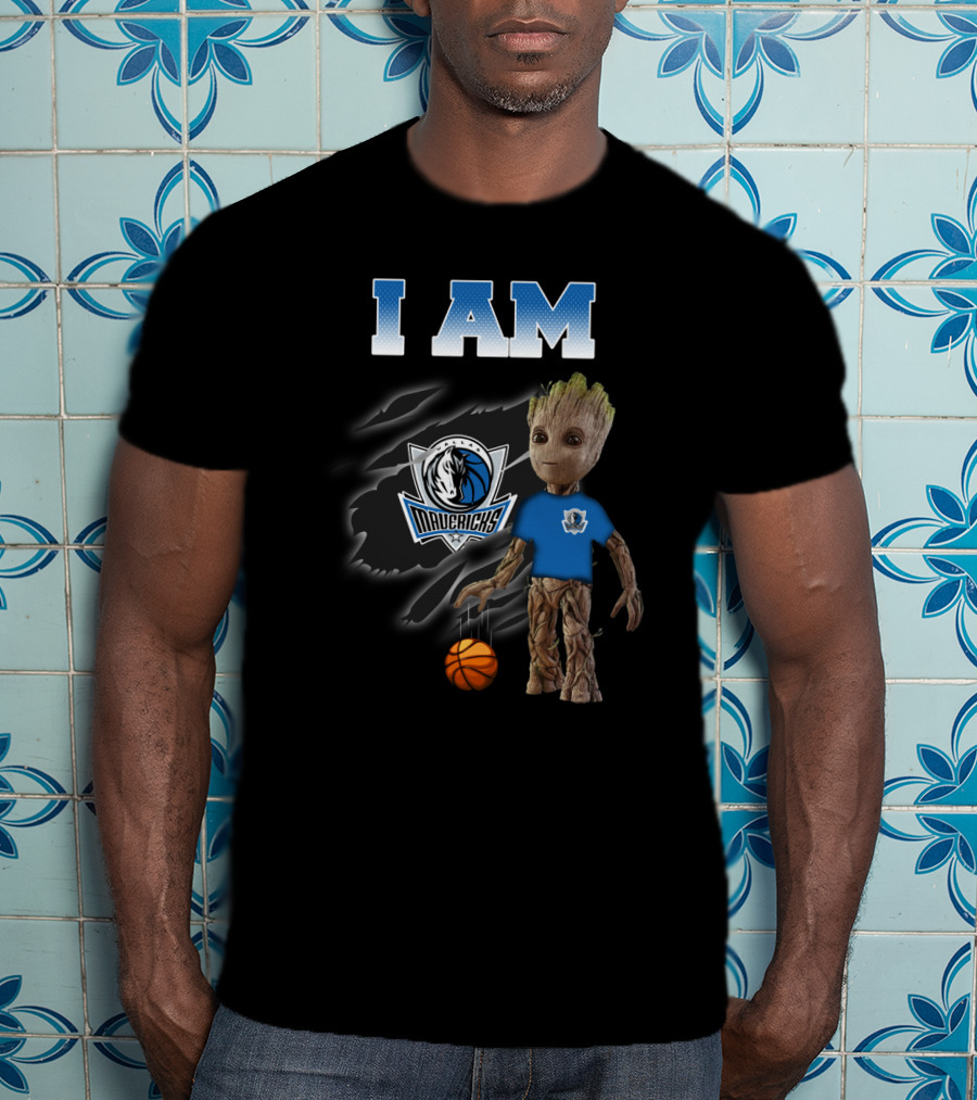 I Am Dallas Mavericks Groot Basketball Fan T-Shirt