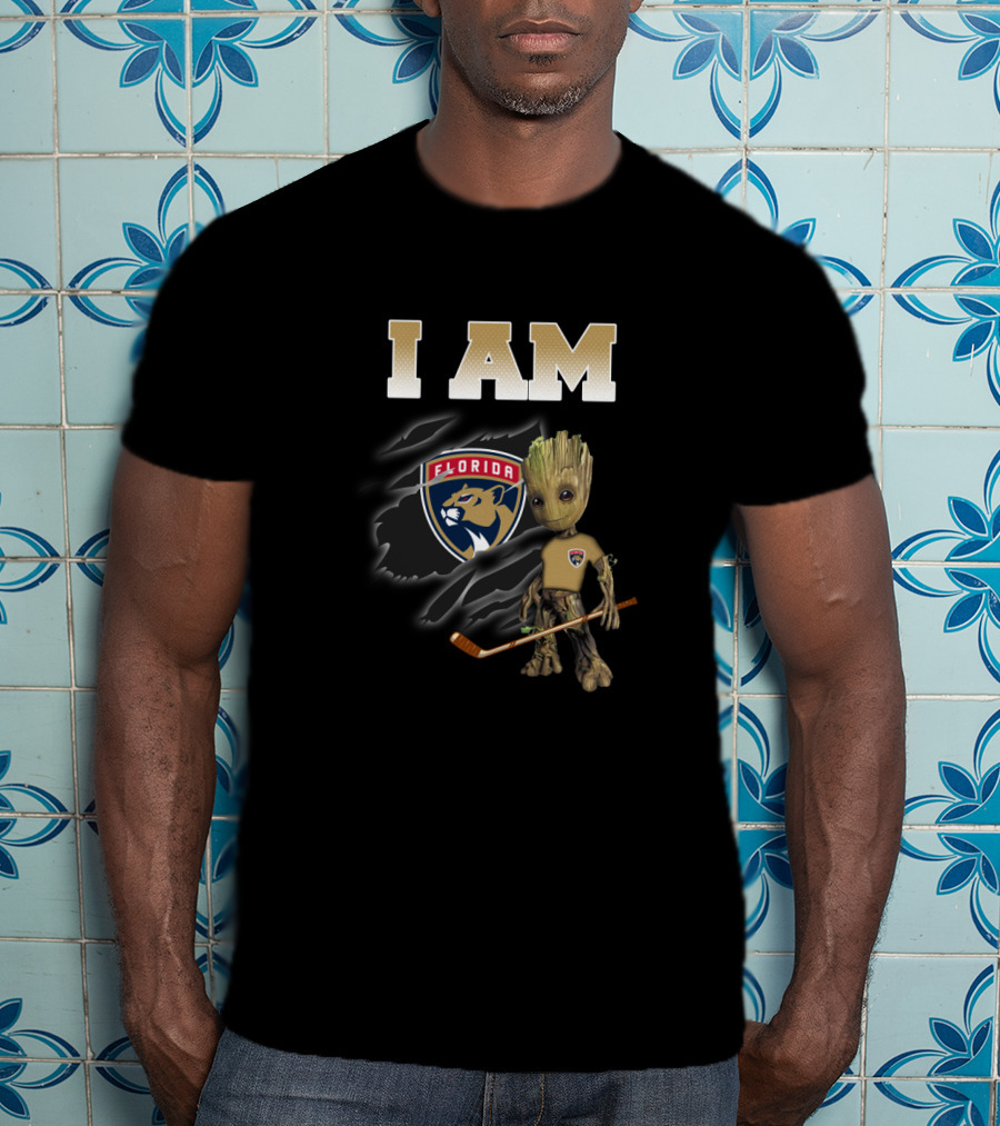 I Am Florida Panthers Groot Hockey Fan T-Shirt