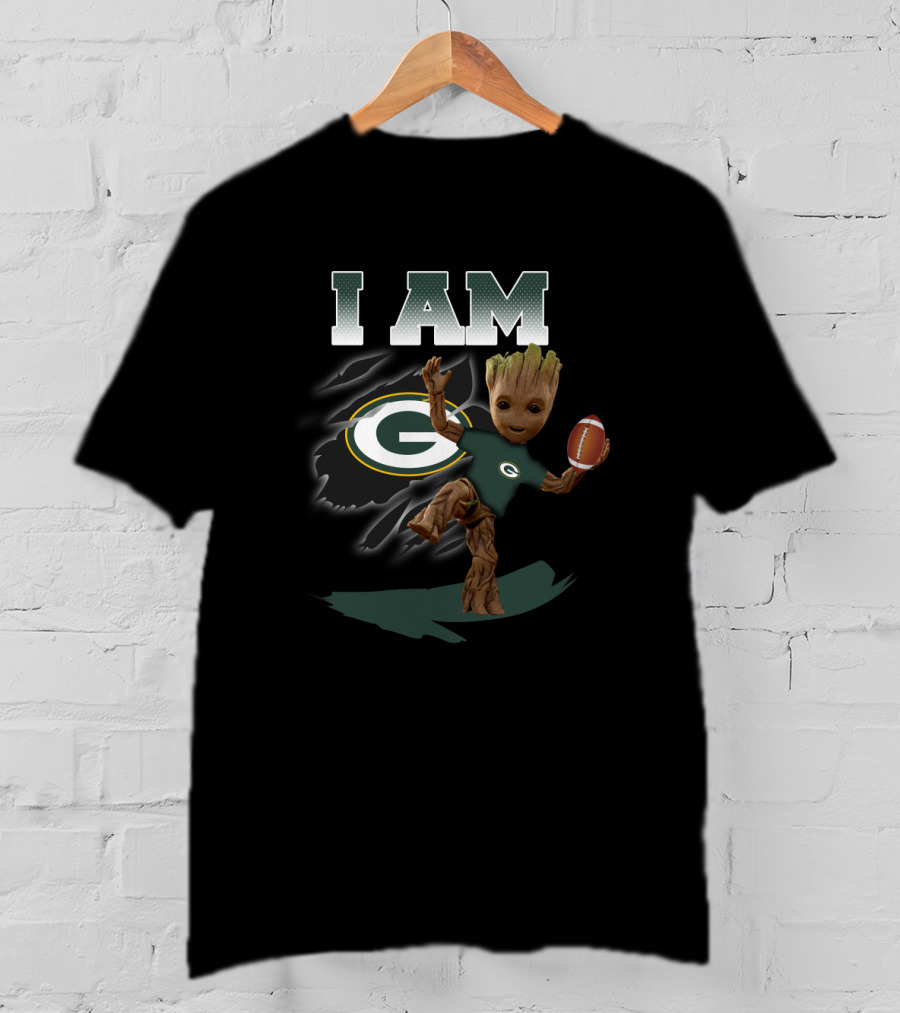I Am Green Bay Packers Groot Fan Football T-Shirt