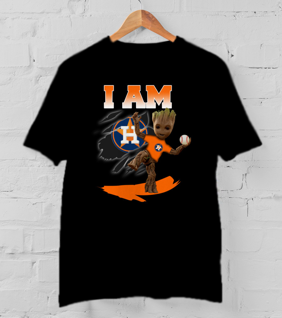I Am Houston Astros Groot Fan Baseball T-Shirt