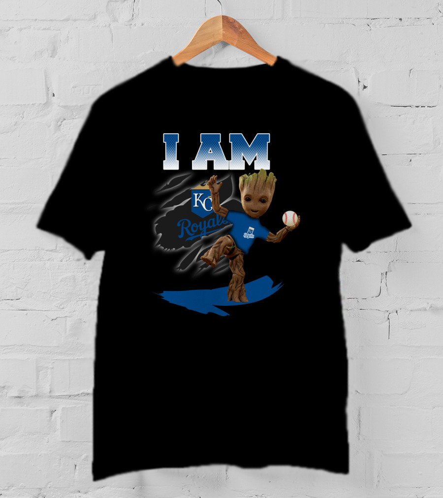 I Am Kc Royals Groot Baseball Fan T-Shirt