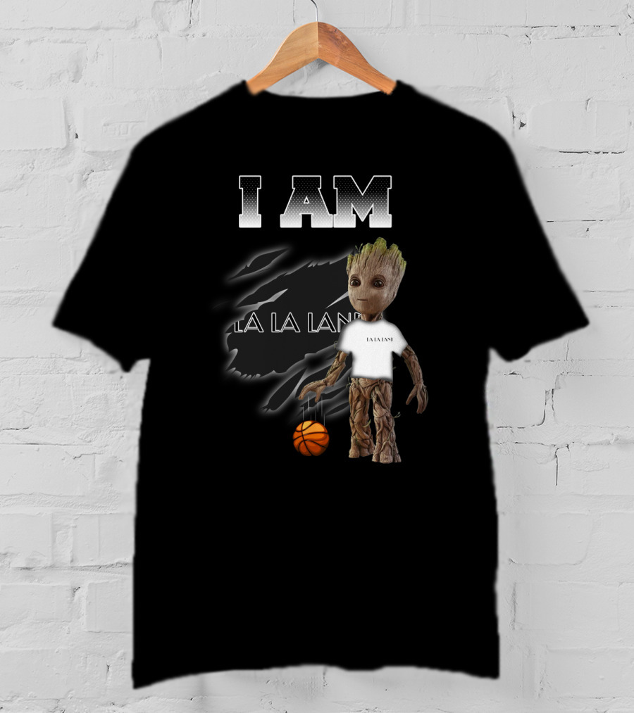 I Am La La Land Basketball Fan Groot T-Shirt