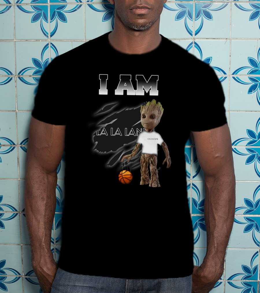 I Am La La Land Basketball Fan Groot T-Shirt