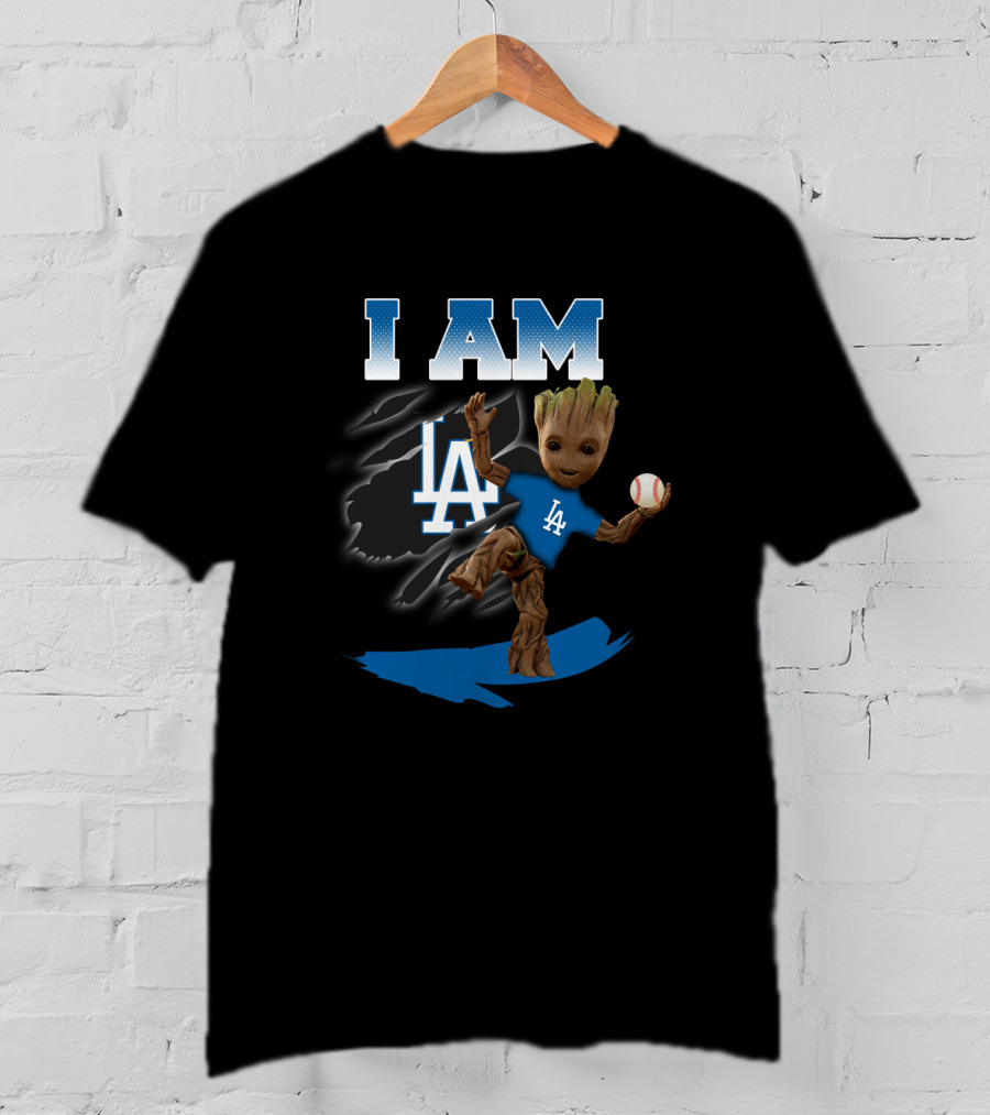 I Am Los Angeles Dodgers Groot Baseball Fan T-Shirt
