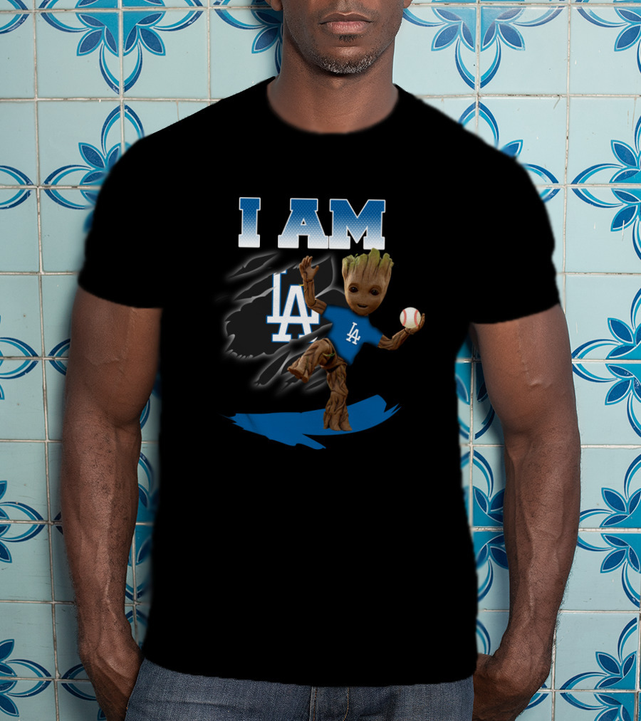 I Am Los Angeles Dodgers Groot Baseball Fan T-Shirt