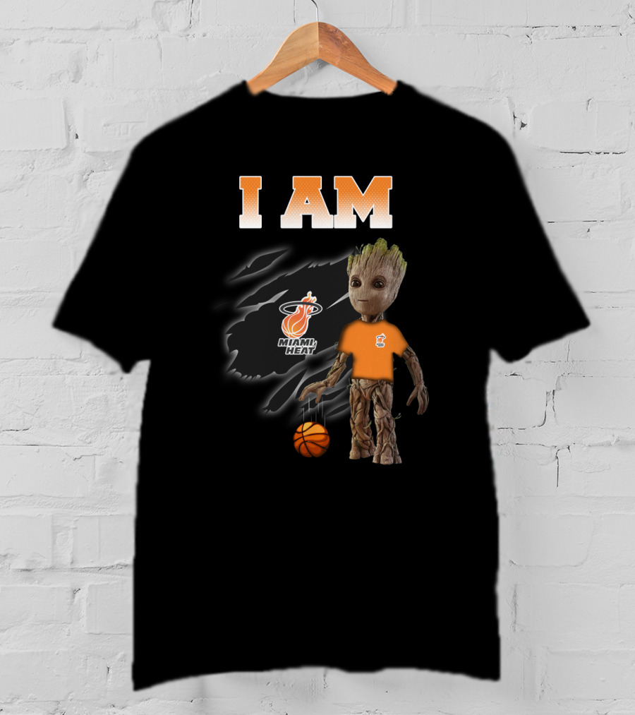 I Am Miami Heat Groot Basketball Fan T-Shirt