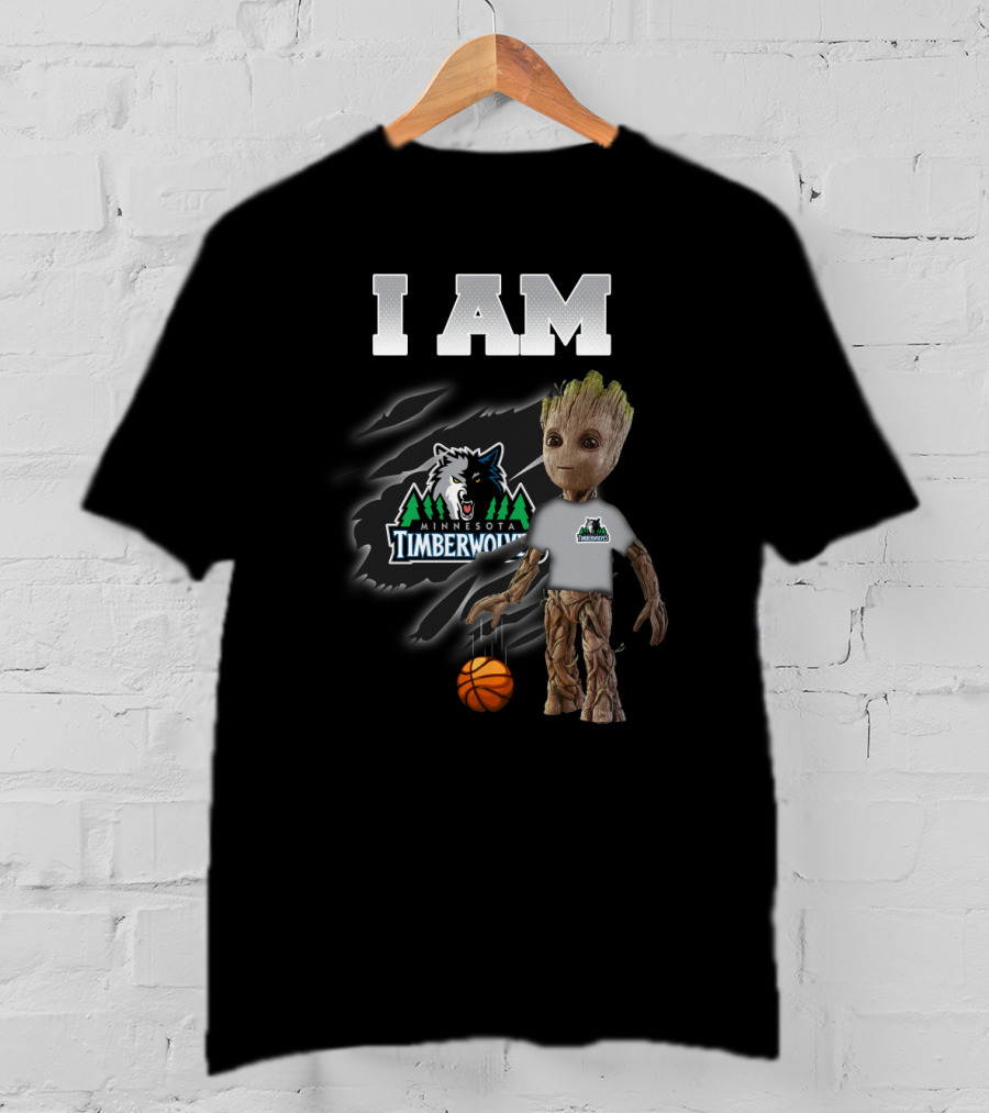 I Am Minnesota Timberwolves Groot Balloon T-Shirt