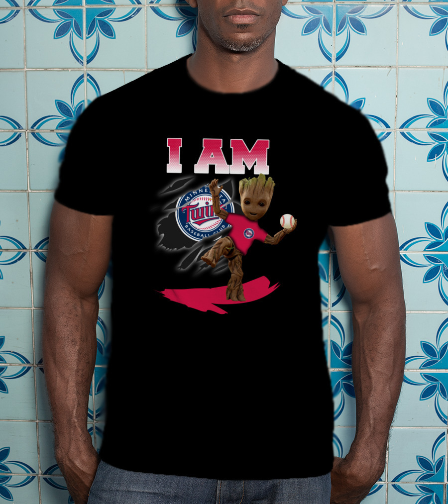 I Am Minnesota Baseball Twins Groot T-Shirt