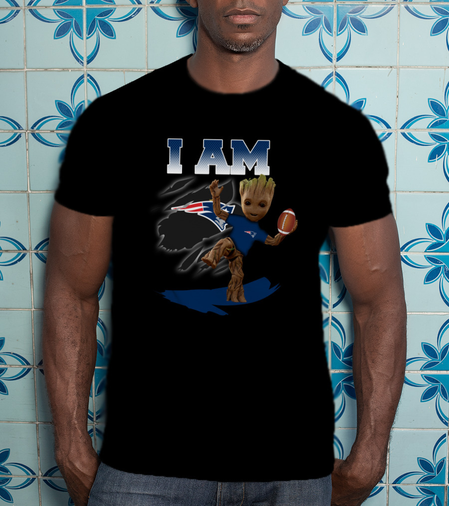 I Am New England Patriots Groot Football Fan T-Shirt