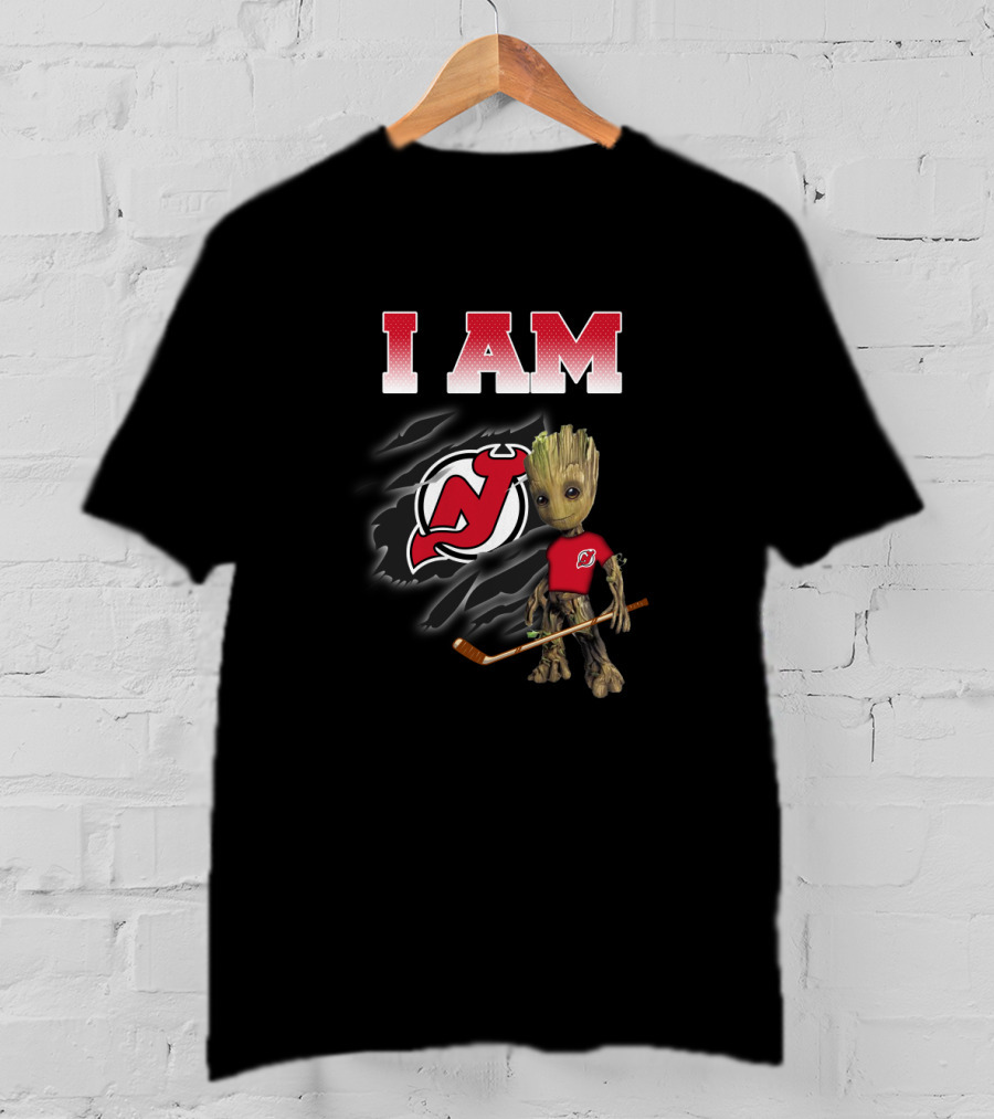 I Am New Jersey Devils Groot Hockey Fan T-Shirt