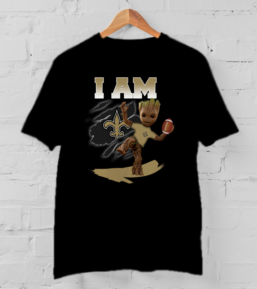 I Am New Orleans Saints Groot Football T-Shirt