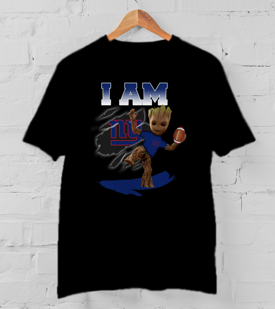 I Am Groot New York Giants Football Fan T-Shirt