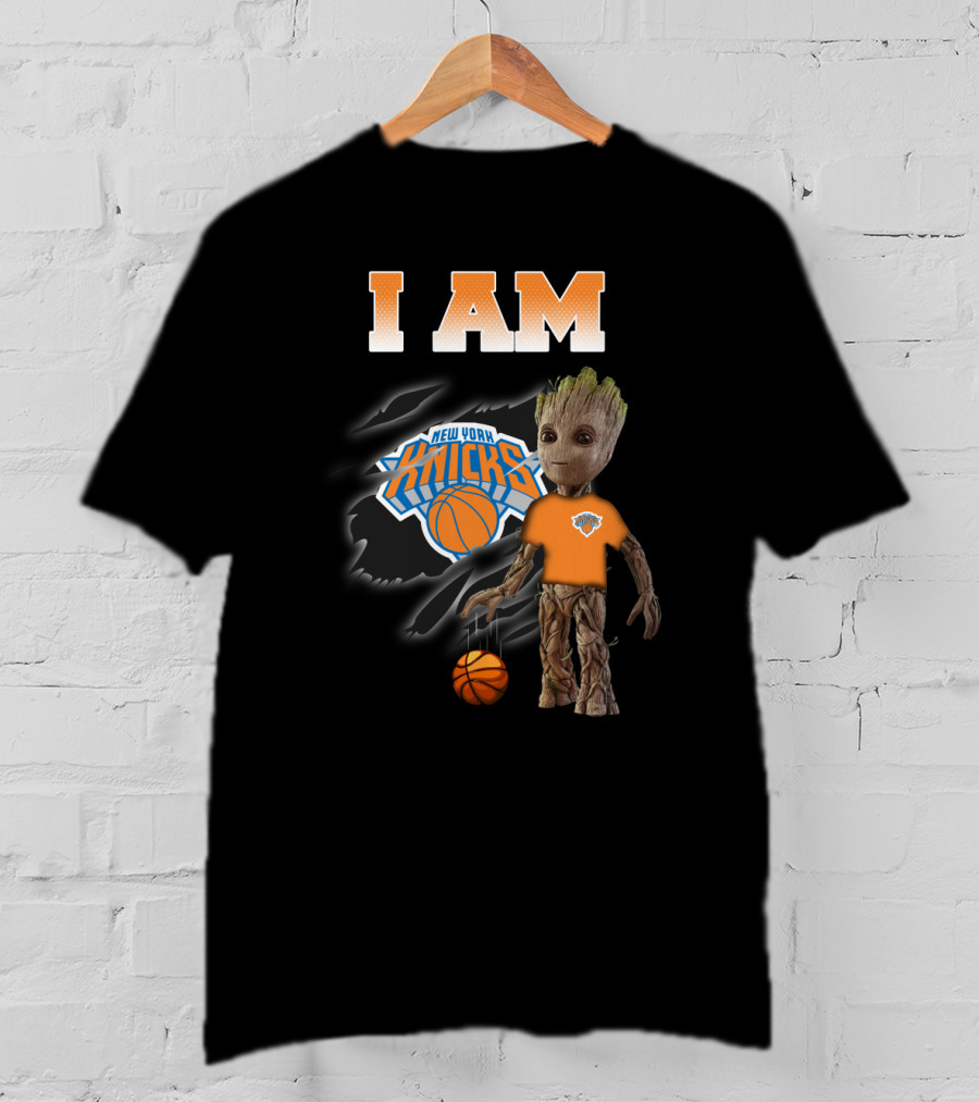 I Am New York Knicks Groot Basketball Fan T-Shirt