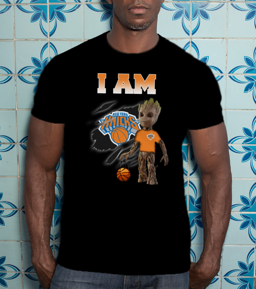 I Am New York Knicks Groot Basketball Fan T-Shirt