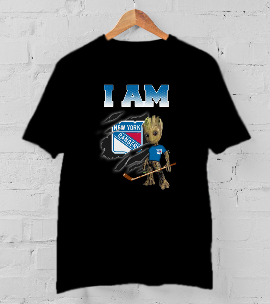 I Am New York Rangers Groot Hockey Fan T-Shirt