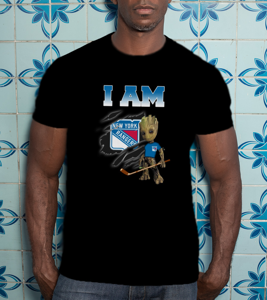 I Am New York Rangers Groot Hockey Fan T-Shirt