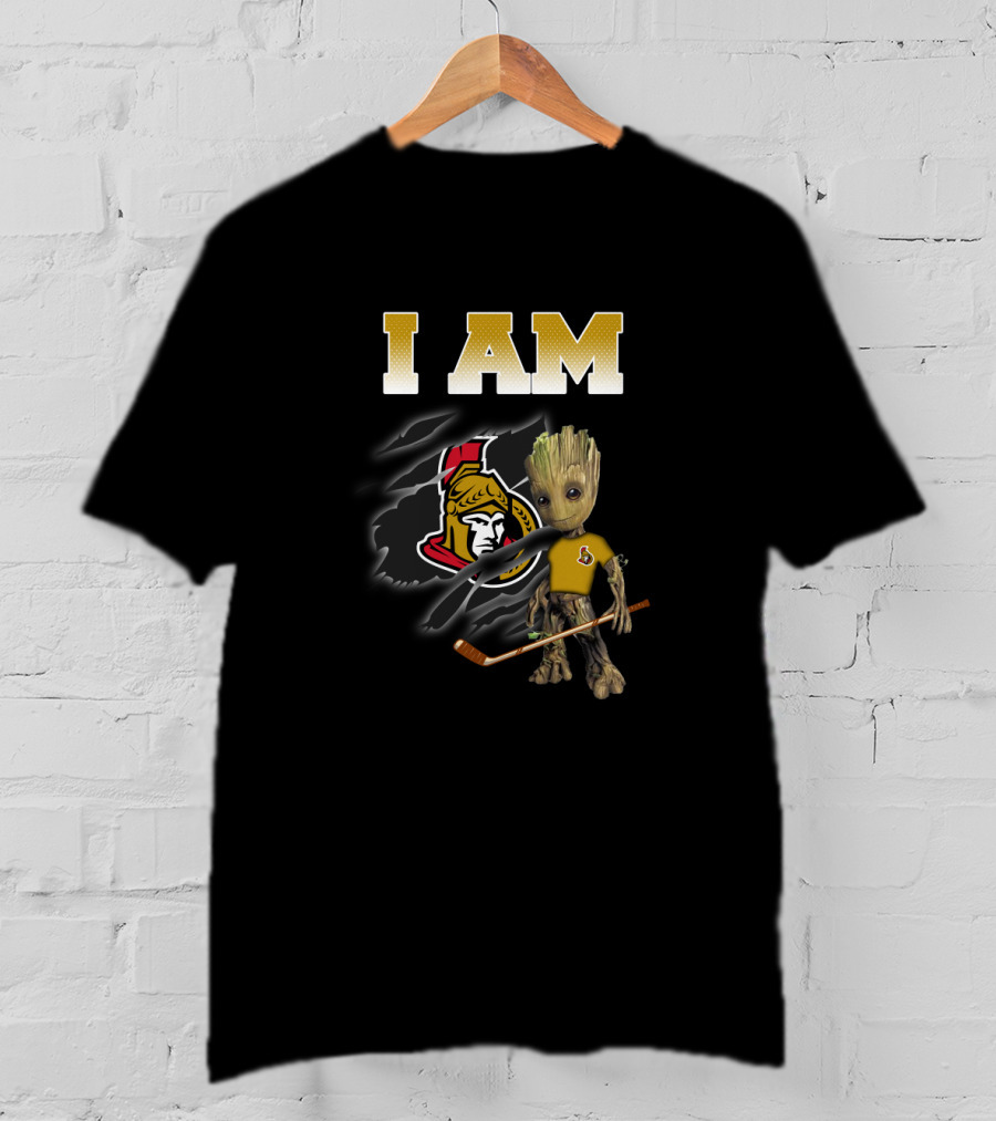 Ottawa Senators Groot With Hockey Stick I Am T-Shirt