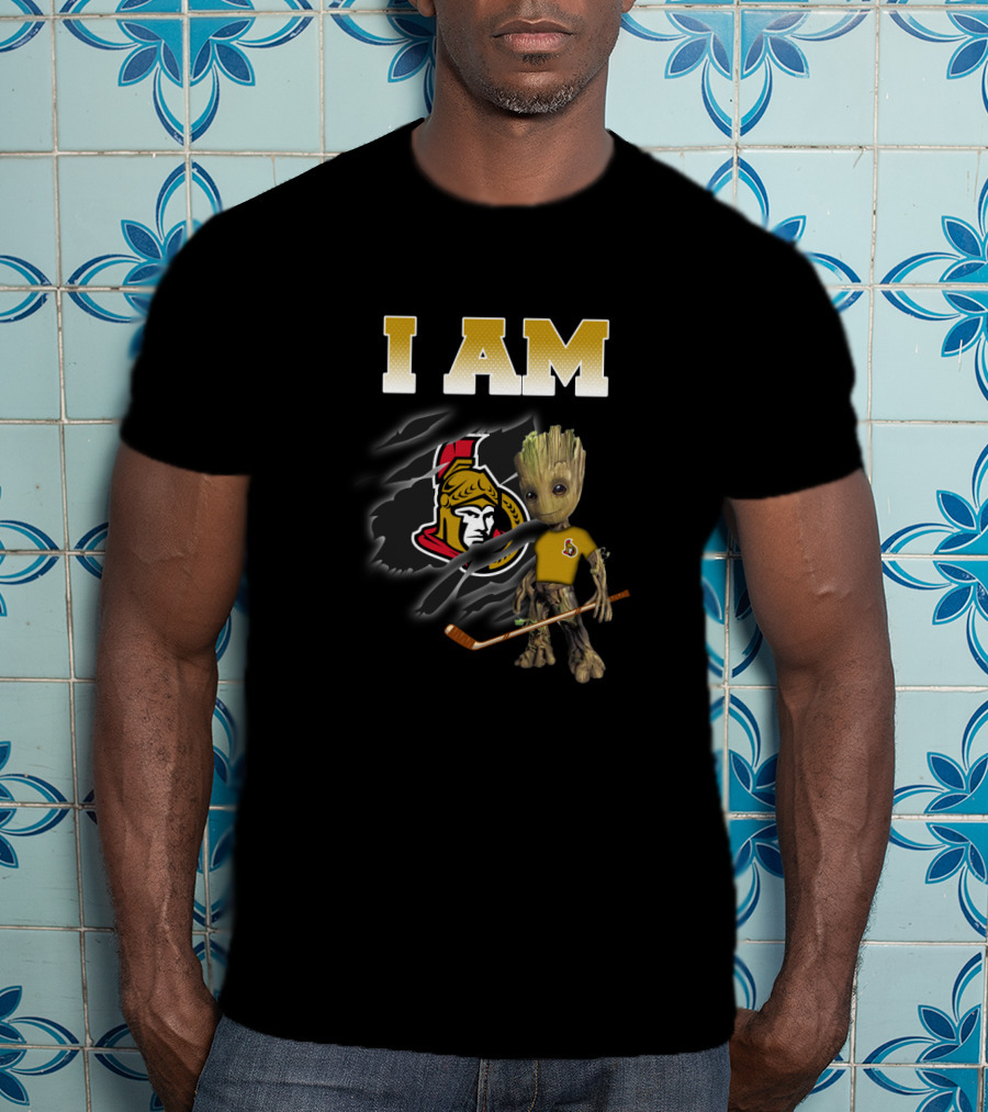 Ottawa Senators Groot With Hockey Stick I Am T-Shirt