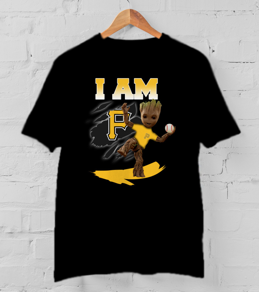 I Am Groot Pittsburgh Pirates Fan Baseball T-Shirt