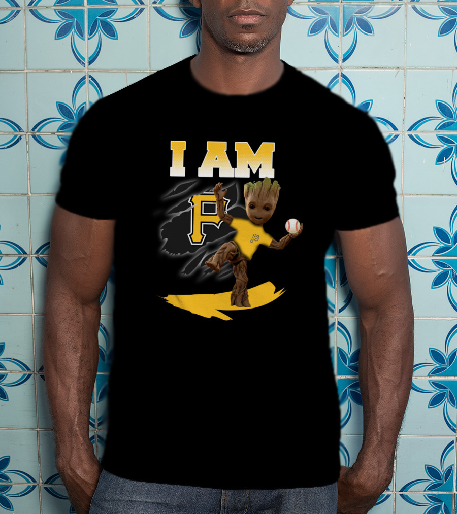 I Am Groot Pittsburgh Pirates Fan Baseball T-Shirt