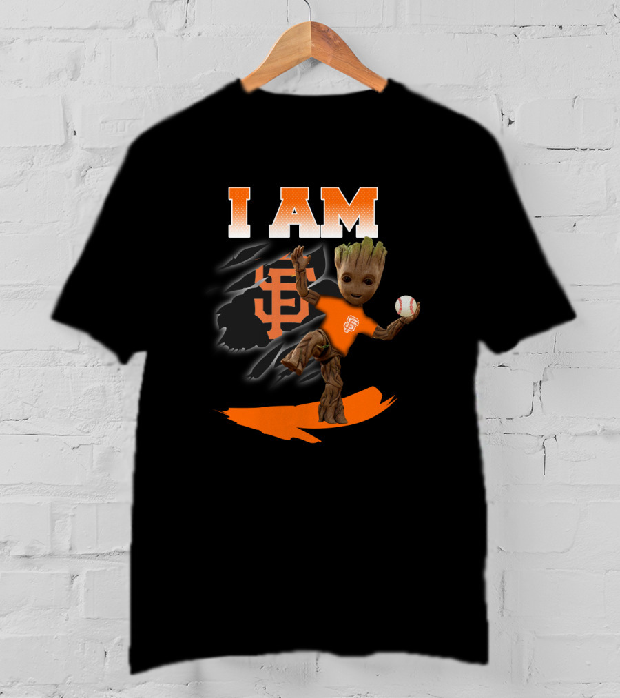 I Am San Francisco Giants Groot Baseball Fan T-Shirt