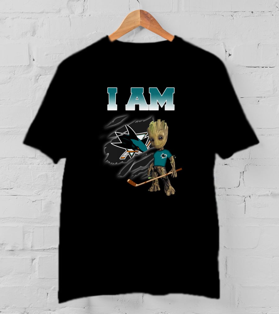 I Am San Jose Sharks Groot Fan Hockey Nhl T-Shirt