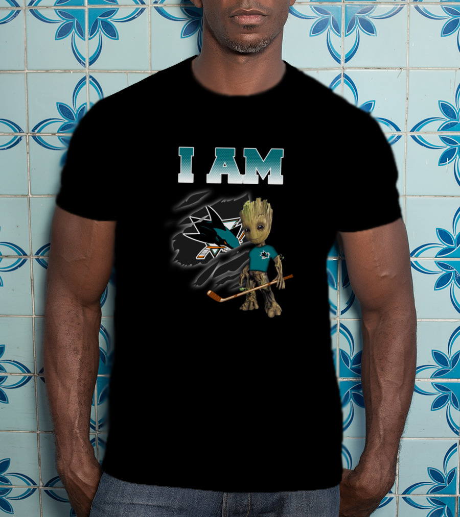I Am San Jose Sharks Groot Fan Hockey Nhl T-Shirt