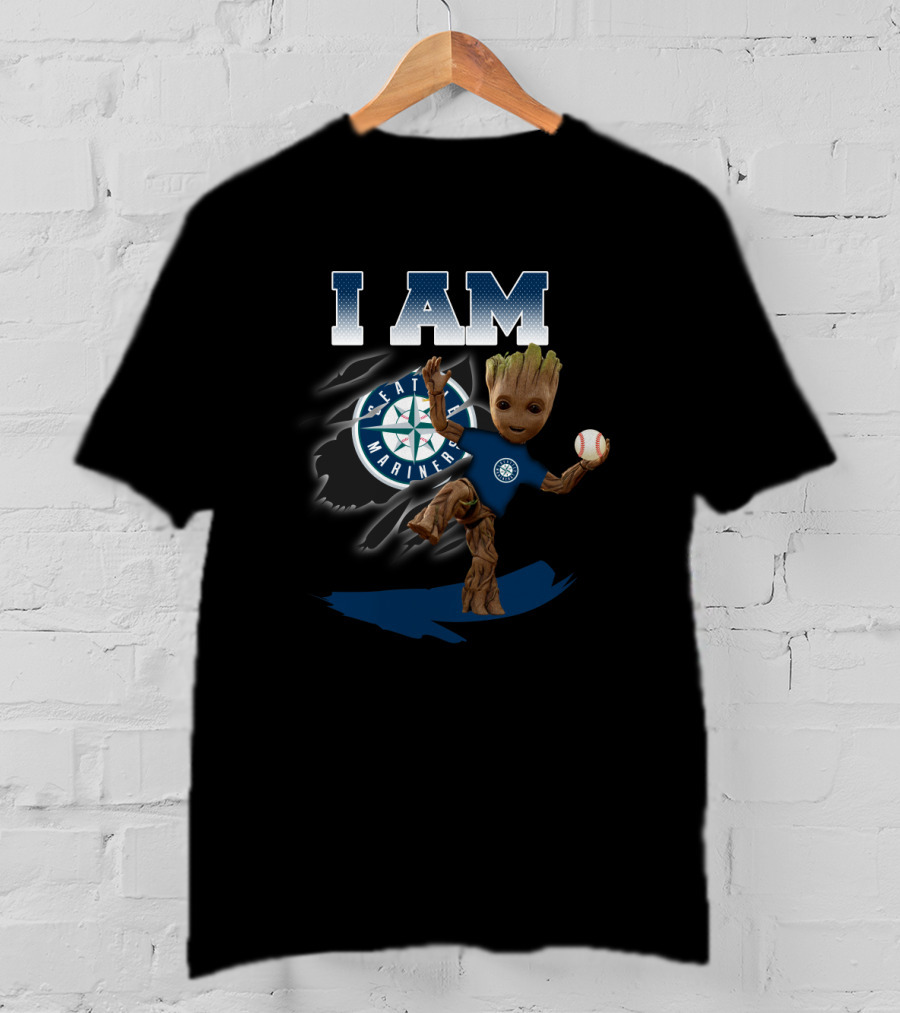 I Am Seattle Mariners Groot Baseball Fan T-Shirt