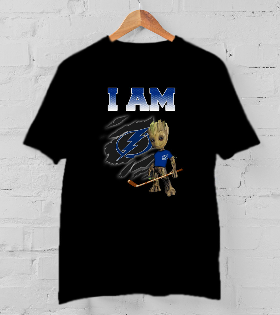 I Am Tampa-Bay-Lightning Groot Hockey Fan Favorite T-Shirt