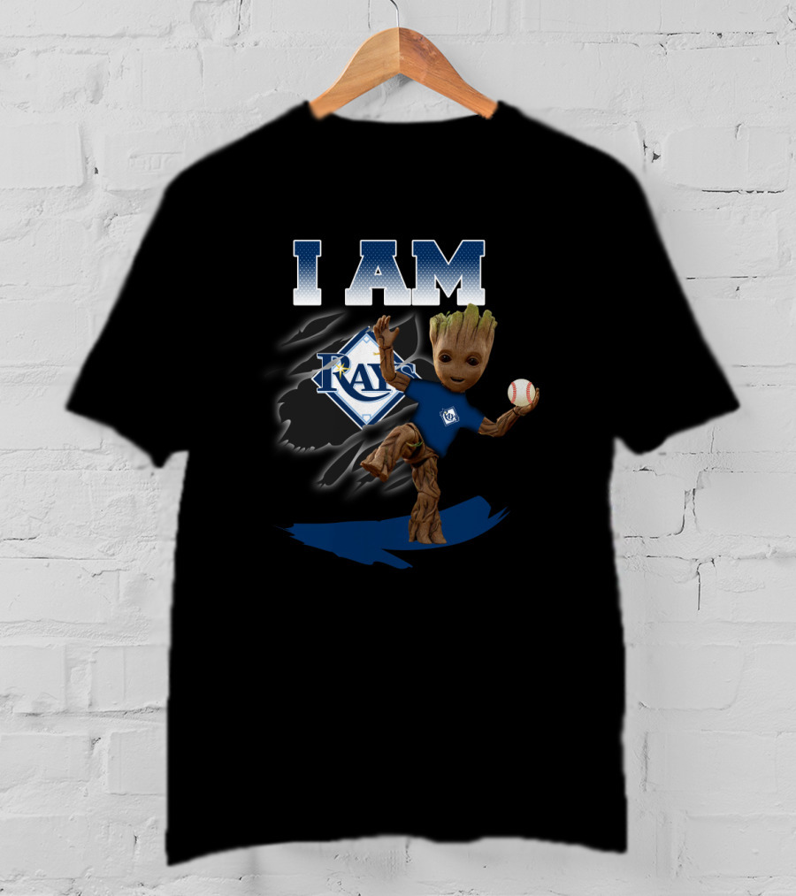 I Am Tampa Bay Rays Groot Baseball Fan T-Shirt