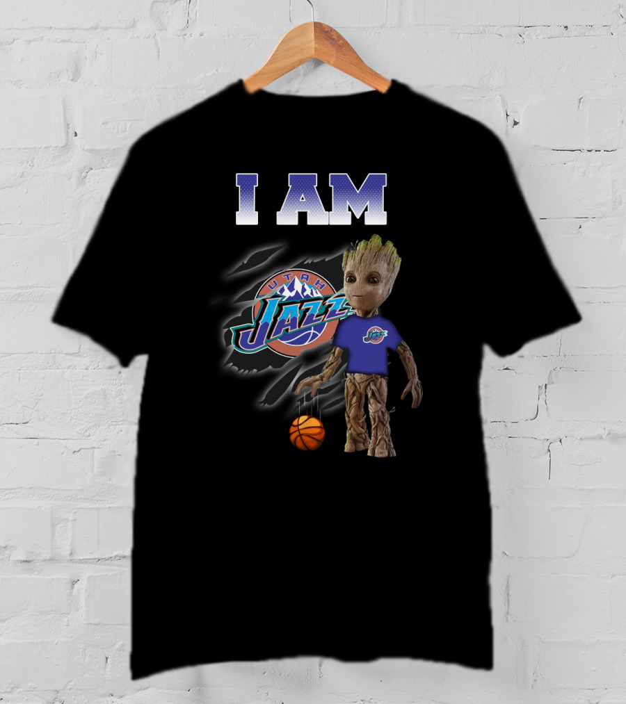 I Am Utah Jazz Groot Basketball Fan T-Shirt