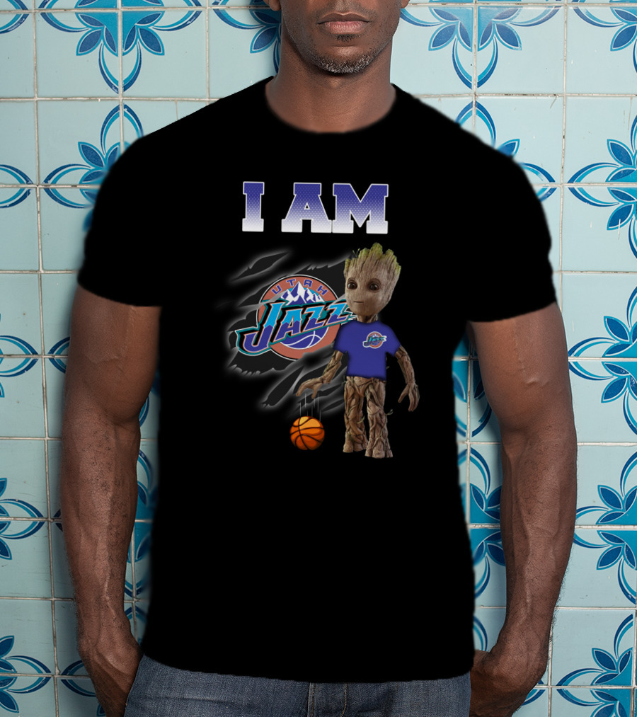 I Am Utah Jazz Groot Basketball Fan T-Shirt