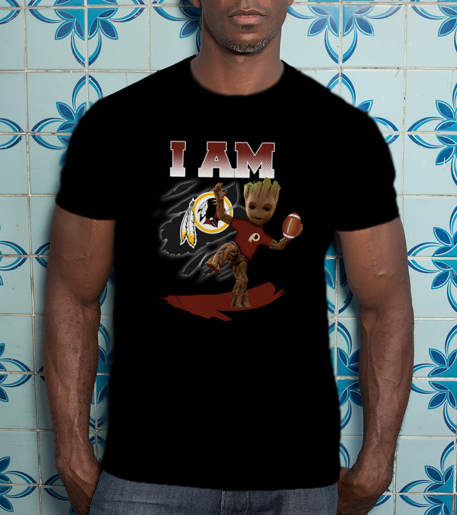 I Am Groot Washington Redskins Football Fan T-Shirt