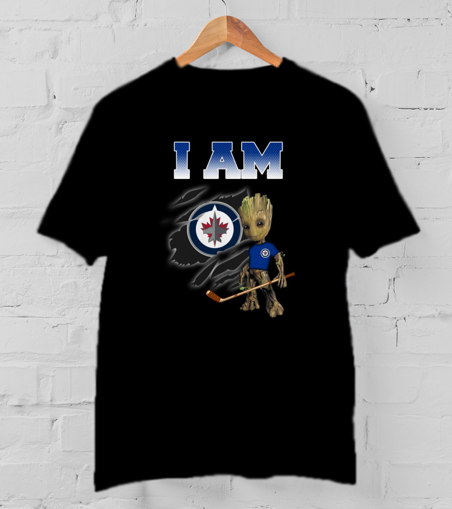 I Am Winnipeg Jets Groot Hockey Fan T-Shirt