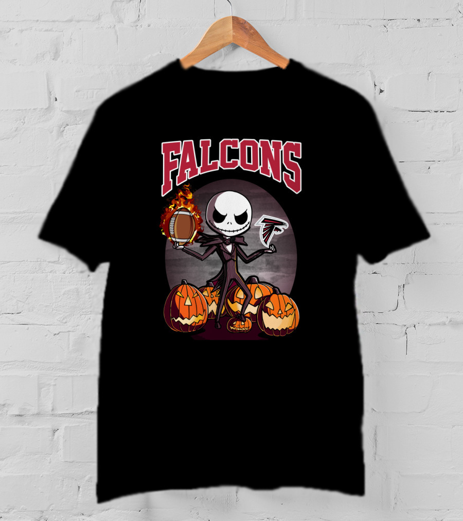 Falcons Jack Skellington Halloween Football Pumpkins T-Shirt