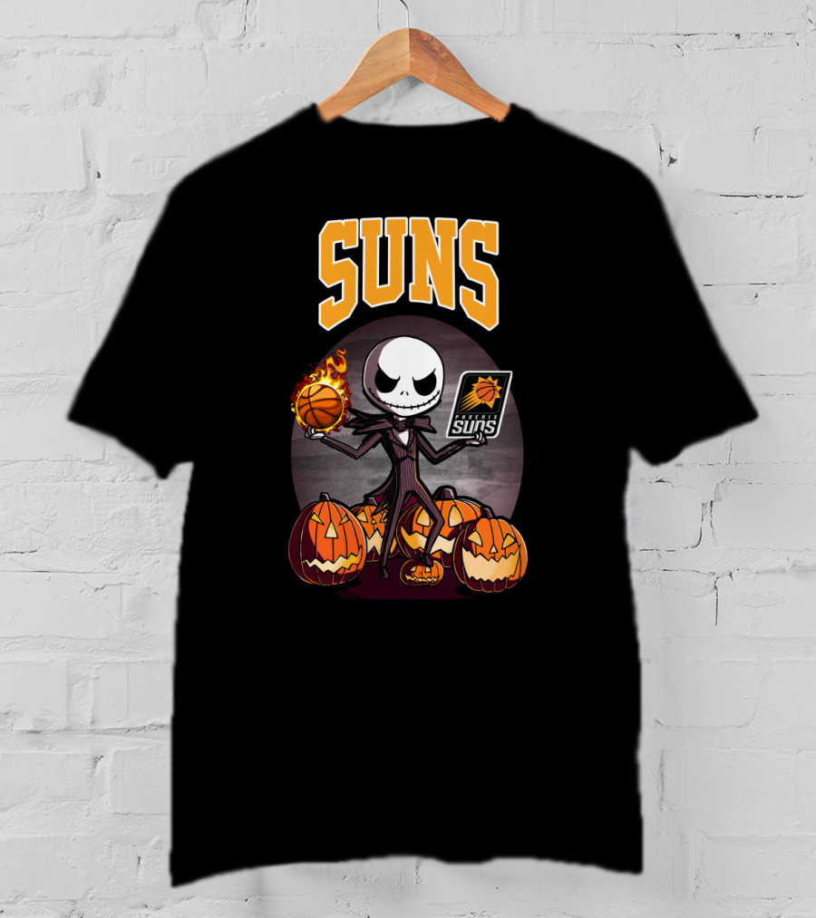 Jack Skellington Halloween Suns Basketball Phoenix Pumpkins T-Shirt