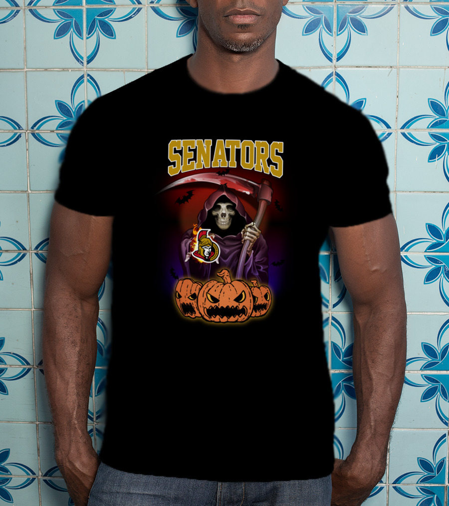 Senators Reaper Pumpkin Halloween Ottawa Senators T-Shirt