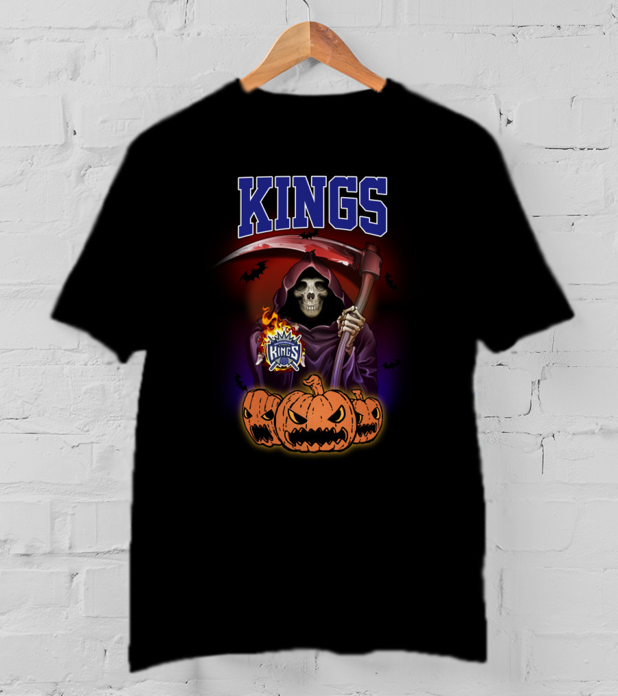 Sacramento Kings Reaper Scythe Halloween Pumpkins T-Shirt