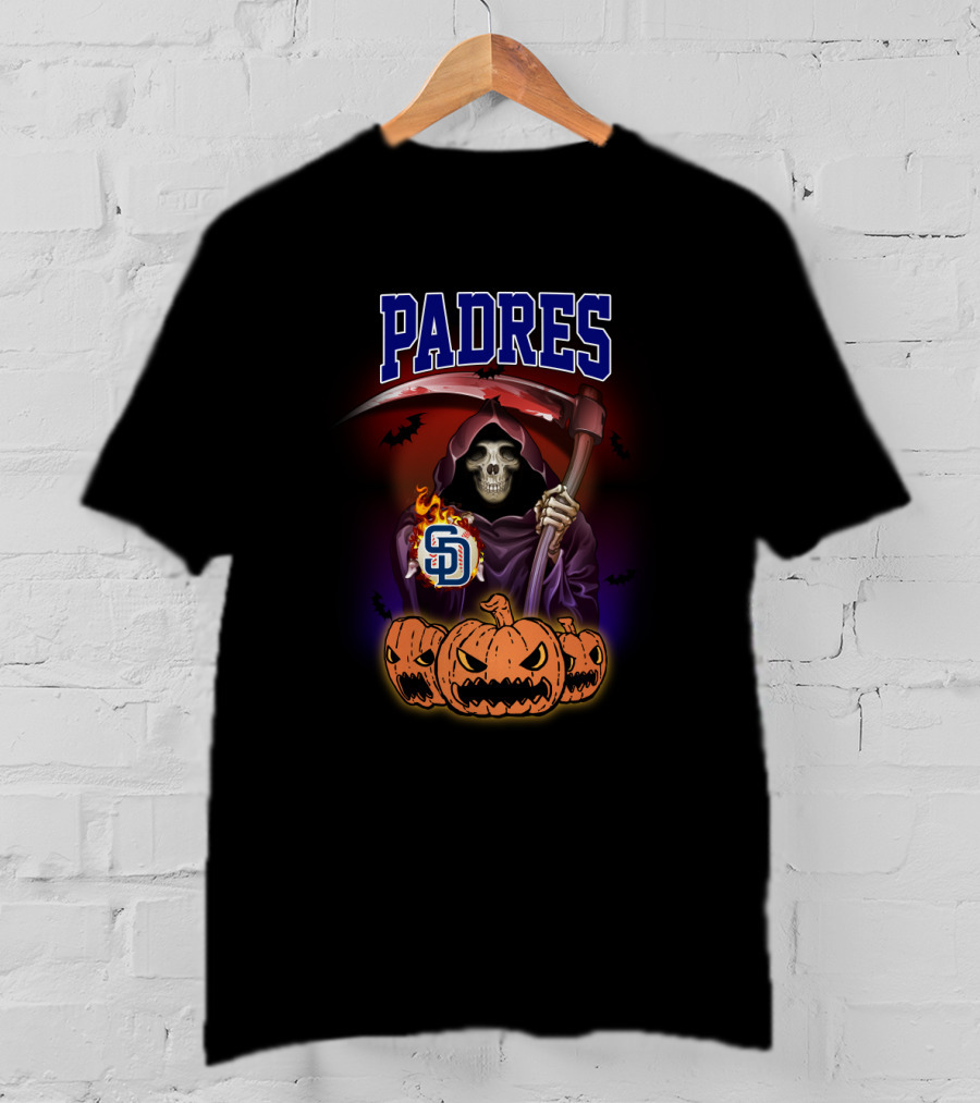 Padres Grim Reaper Halloween Pumpkins San Diego SD T-Shirt