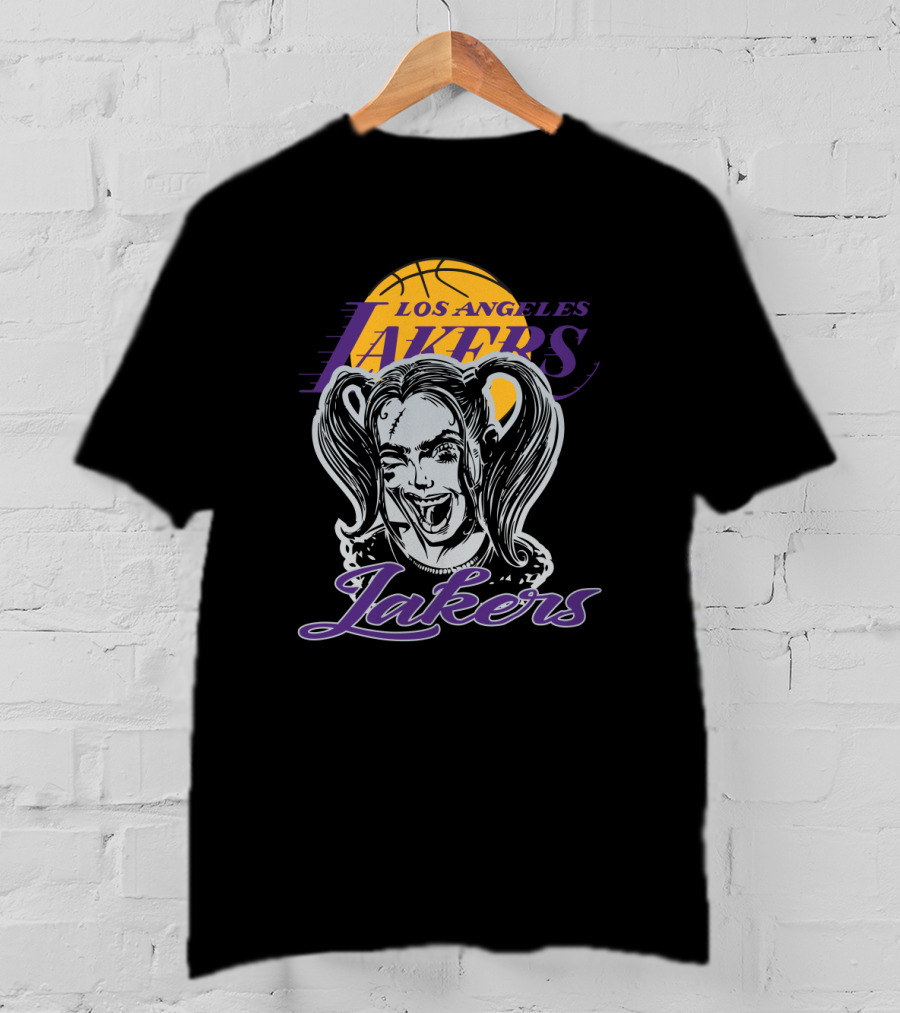 Harley Quinn Los Angeles Lakers Fan Art Collaboration T-Shirt
